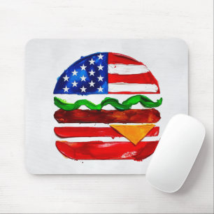 America Burger (Weiße Malerei Nr. 1) Mousepad