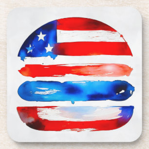 America Burger (Weiße Malerei Nr. 3) Getränkeuntersetzer