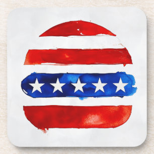 America Burger (Weiße Malerei Nr. 4) Getränkeuntersetzer