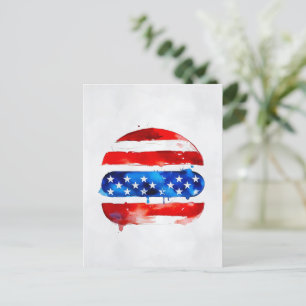 America Burger (Weißes Gemälde Nr. 2) Postkarte
