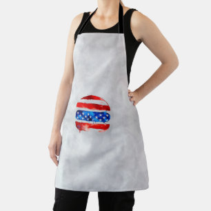 America Burger (Weißes Gemälde Nr. 2) Schürze