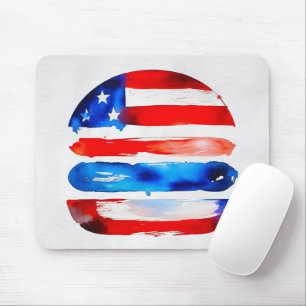 America Burger (Weißes Gemälde Nr. 3) Mousepad