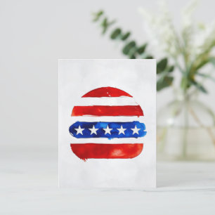 America Burger (Weißes Gemälde Nr. 4) Postkarte