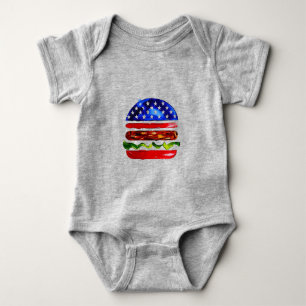 America Burger (Weißes Gemälde Nr. 5) Baby Strampler