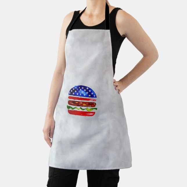 America Burger (Weißes Gemälde Nr. 5) Schürze (InSitu)