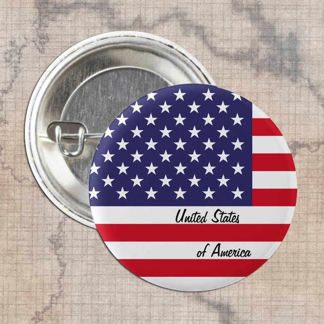 America Button, American Flag Patrioten / Sport Button (Von Creator hochgeladen)