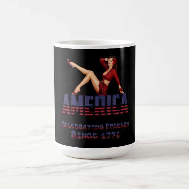 America Celebrating Freedom Since 1776 Kaffeetasse (Mittel)