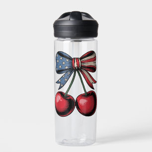 America Cherry 4. Juli Unabhängigkeitstag Trinkflasche