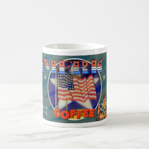 'AMERICA COFFEE' KAFFEETASSE VINTAGE-QUELLMATERIAL