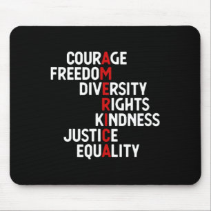 America Courage Freedom Diversity Rights Friendshi Mousepad