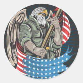 America Eagle Runder Aufkleber
