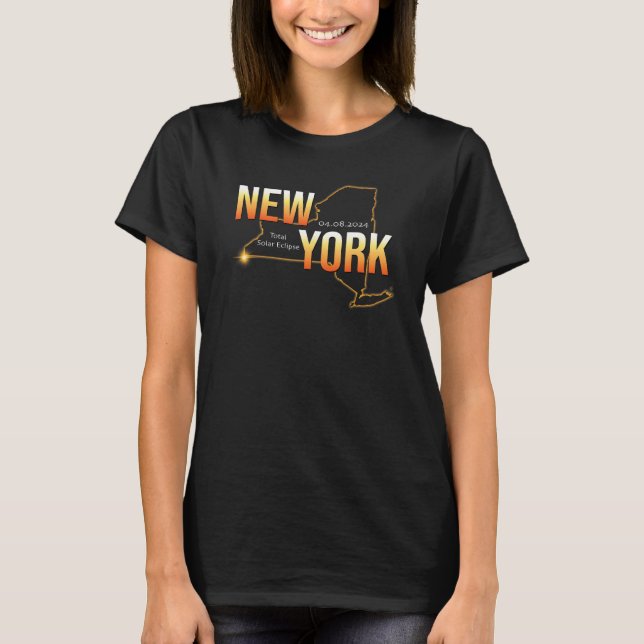 America Eclipse 2024 Shirt New York USA Total Sola (Vorderseite)