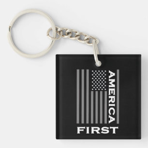 America First American Flag Liebe USA Trump Schlüsselanhänger