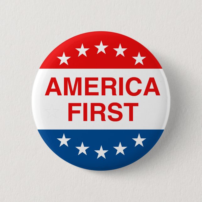 "AMERICA FIRST" BUTTON (Vorderseite)