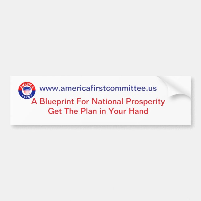 America First Committee Autoaufkleber (Vorne)