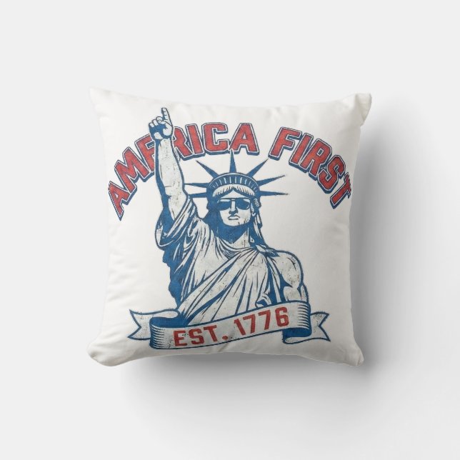 AMERICA FIRST - Est. 1776 Kissen (Vorderseite)