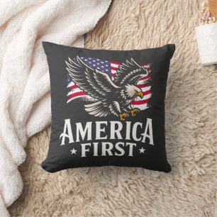 America First Patriotic Bald Adler 4. Juli Kissen
