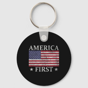 America First USA Amerikanische Flagge Patriot Ste Schlüsselanhänger