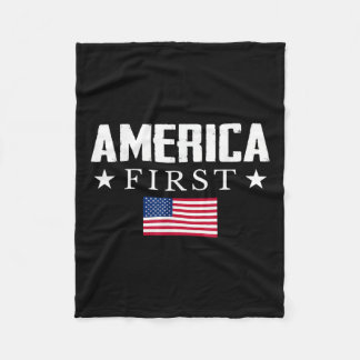 America First USA Flag Fleecedecke