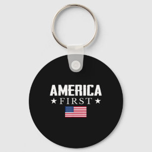 America First USA Flag Schlüsselanhänger