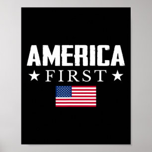 America First USA-Flagge Poster
