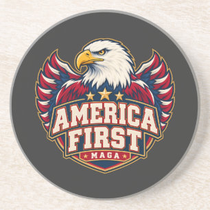 America First Varsity Eagle Sandstone Untersetzer