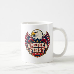 America First Varsity Eagle Zweifarbige Kaffeetass Kaffeetasse