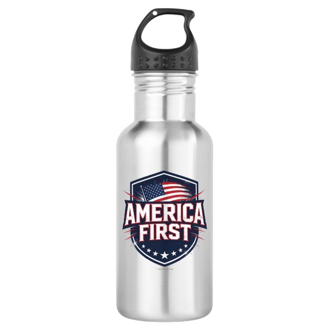 America First - Wasserflasche (Vorderseite)