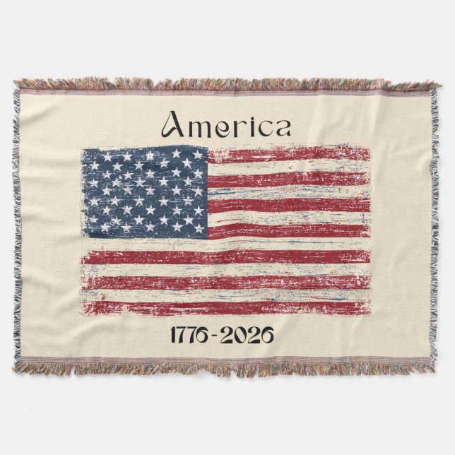 America Flag 1776 to 2026 USA 250th Anniversary  Decke (Vorderseite)