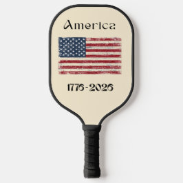 America Flag 1776 to 2026 USA 250th Anniversary  Pickleball Schläger