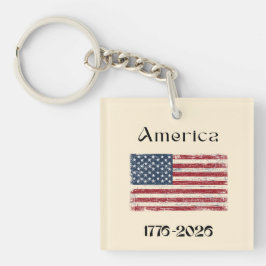 America Flag 1776 to 2026 USA 250th Anniversary  Schlüsselanhänger