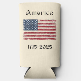 America Flag 1776 to 2026 USA 250th Anniversary  Selters Dosenkühler