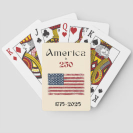 America Flag 1776 to 2026 USA 250th Anniversary  Spielkarten