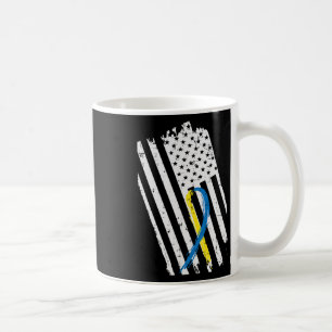 America Flag Down Syndrome Ribbon Awareness Men Wo Kaffeetasse