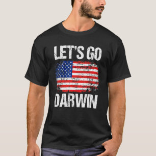 America Flag Vintag Lasse Go Darwin T-Shirt