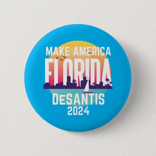 America Florida Ron Desantis 2024 Button (Vorderseite)
