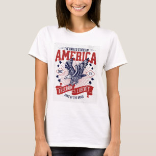 "America Freedom Liberty T-shirt - Fierté patrioti