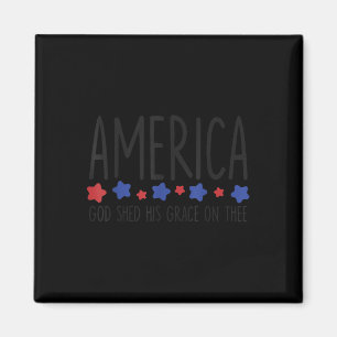 America Gott Goss Seine Gnade Über Dich Tee 4. Jul Magnet