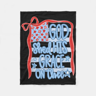 America Gott segnete dich mit seiner Gnade Tee 4.  Fleecedecke