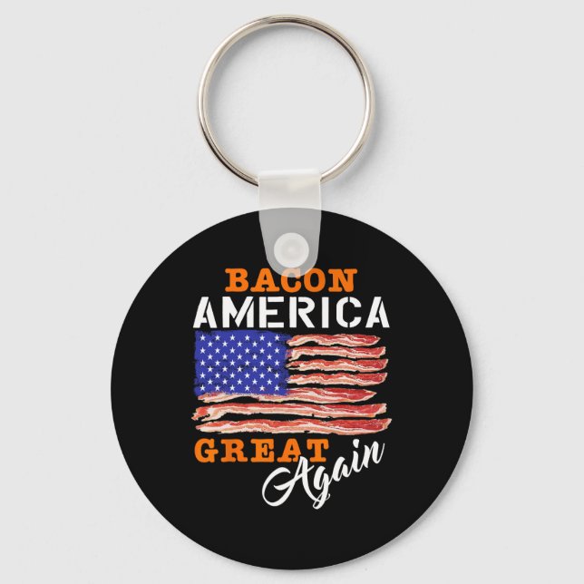 America Great Again Shirt Funny Barbecue Grillen 2 Schlüsselanhänger (Vorderseite)