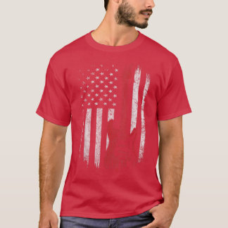 America Guitarist Music Patriotic American USA Fla T-Shirt