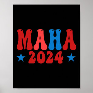 America Healthy Maha Pro-trump Conservat 2024 Poster