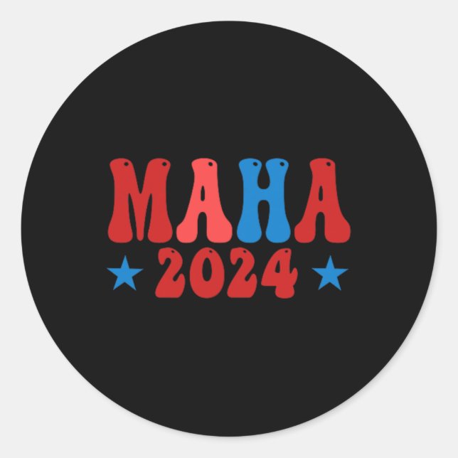 America Healthy Maha Pro-trump Conservat 2024 Runder Aufkleber (Vorderseite)