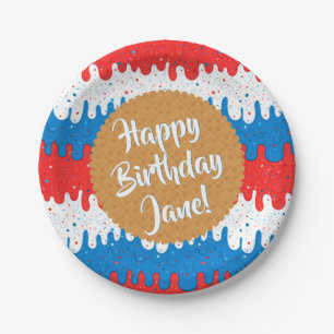 America Ice Cream Birthday Pappteller