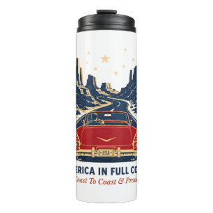 America in voller Farbe - Thermobecher Thermosbecher