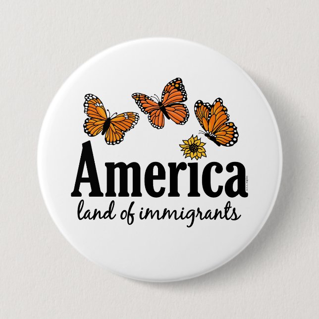 America Land Of Immigrants Button (Vorderseite)