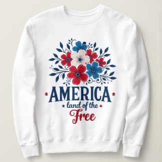 America Land of the Free – Rote Weiße und Blaue Bl Sweatshirt