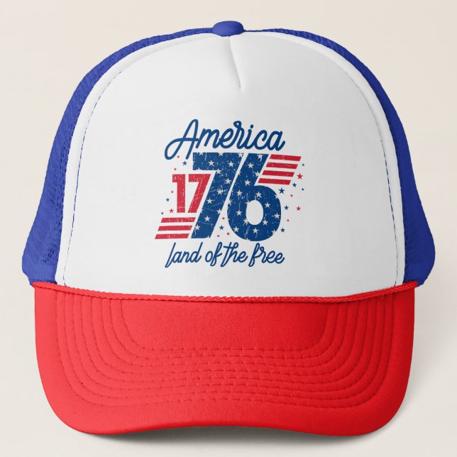 America Land Of The Free  Truckerkappe (Vorderseite)