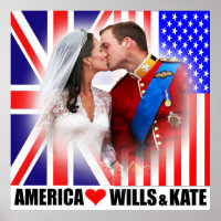 America Love Prince William & Kate Poster
