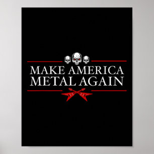 America Metal wieder Trump Rock Heavy Music Thrash Poster